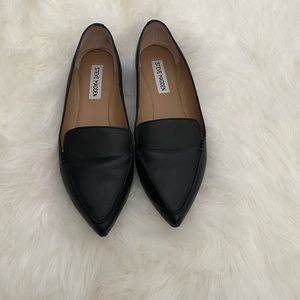 Steve Madden - FEATHER BLACK LEATHER; size 7.5